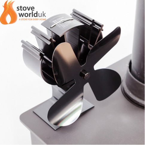 Large Premium 4 Blade Eco Fan - Stove World UK Heat Powered Stove Fan